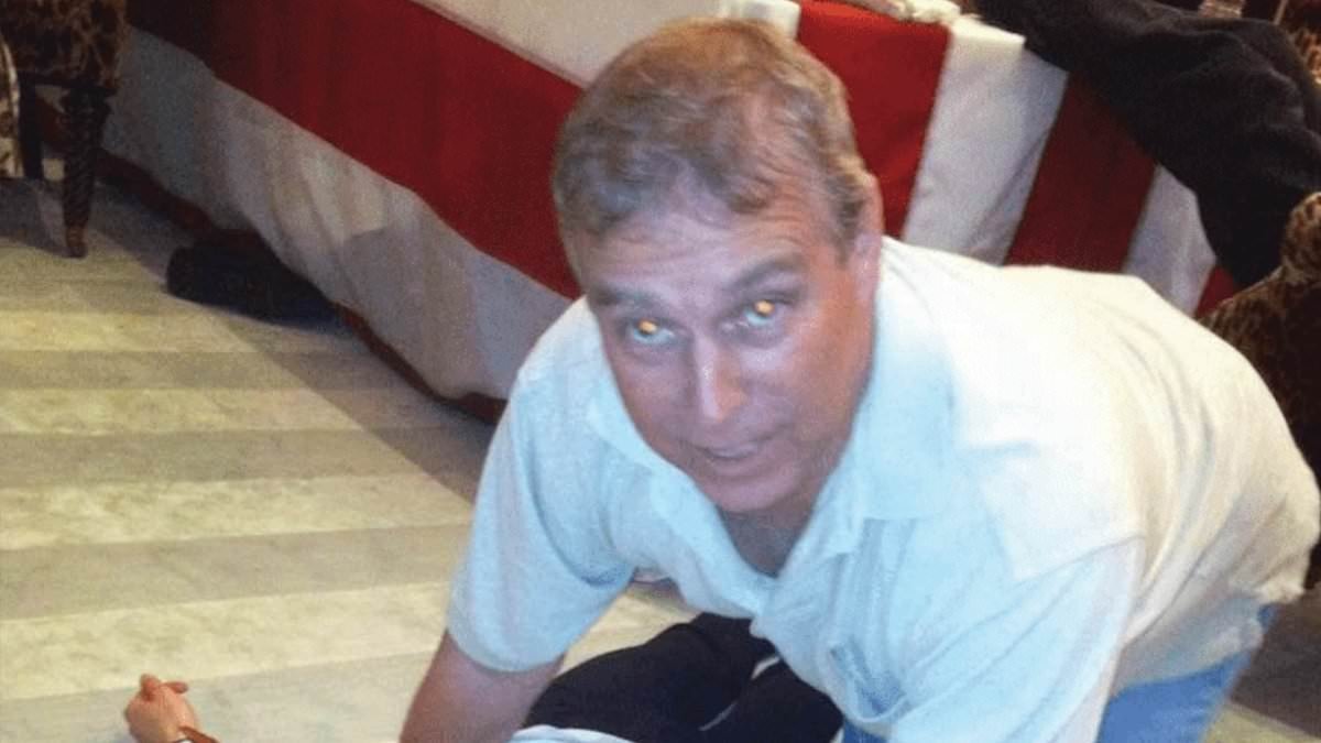 Mystery woman sprawled on floor under Andrew Mountbatten-Windsor in Jeffrey Epstein's New York mansion 'is a sex trafficking victim'
